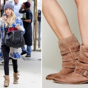 Free People Sunbelt Suede Boho Ankle Boots Booties